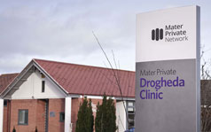 Exterior signage for Mater Private Outreach Clinic in Drogheda