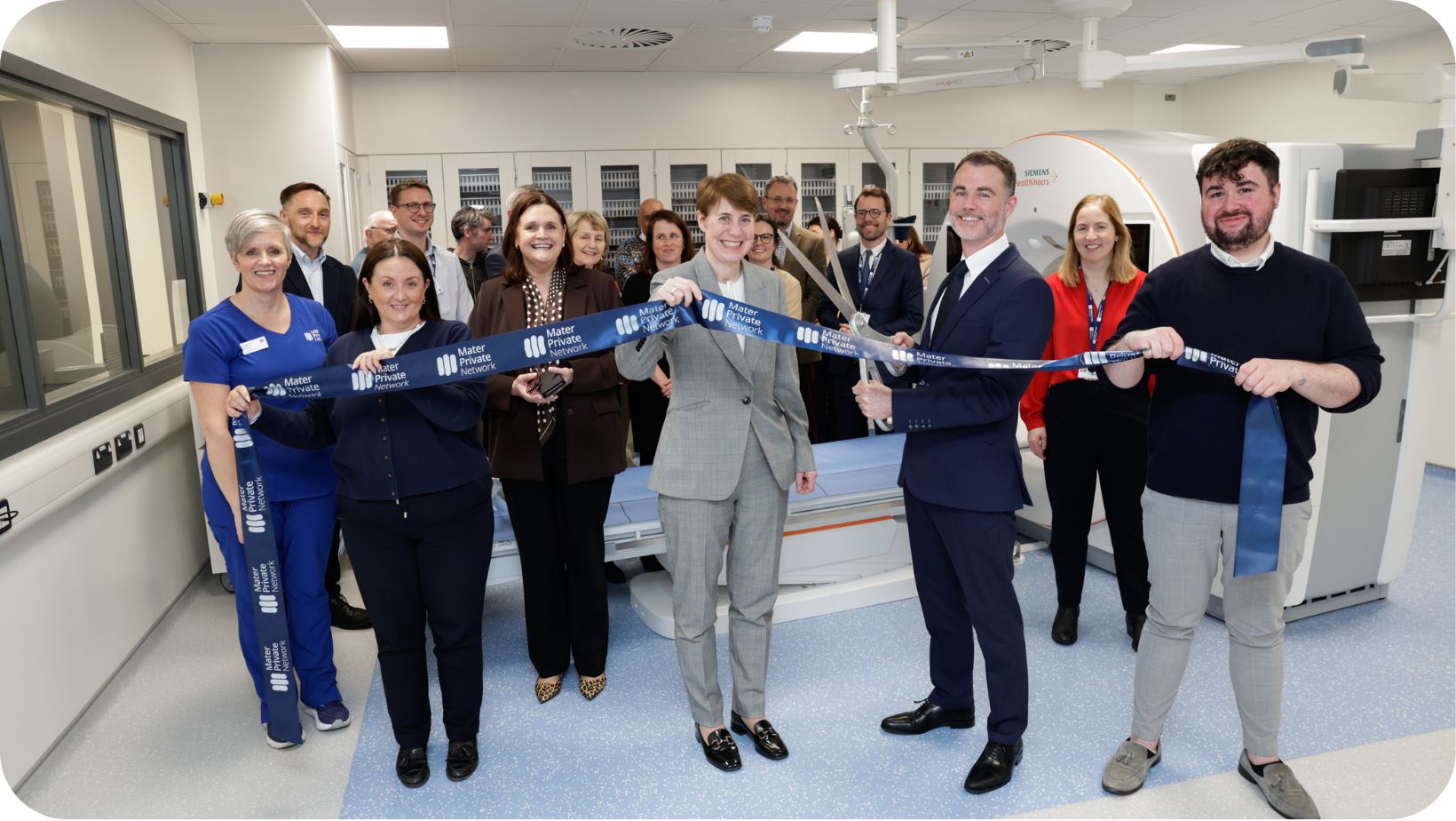 Mater Private Team cutting a ribbon in Cherrywood